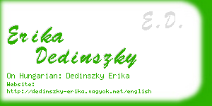 erika dedinszky business card